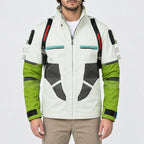 Apex Legend Gaming Jackets with black mesh panels, harness straps, stand collar and front zipper, front view