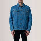 Conard blue denim trucker jacket for men front view