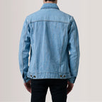 Back view of Conard light blue denim jacket