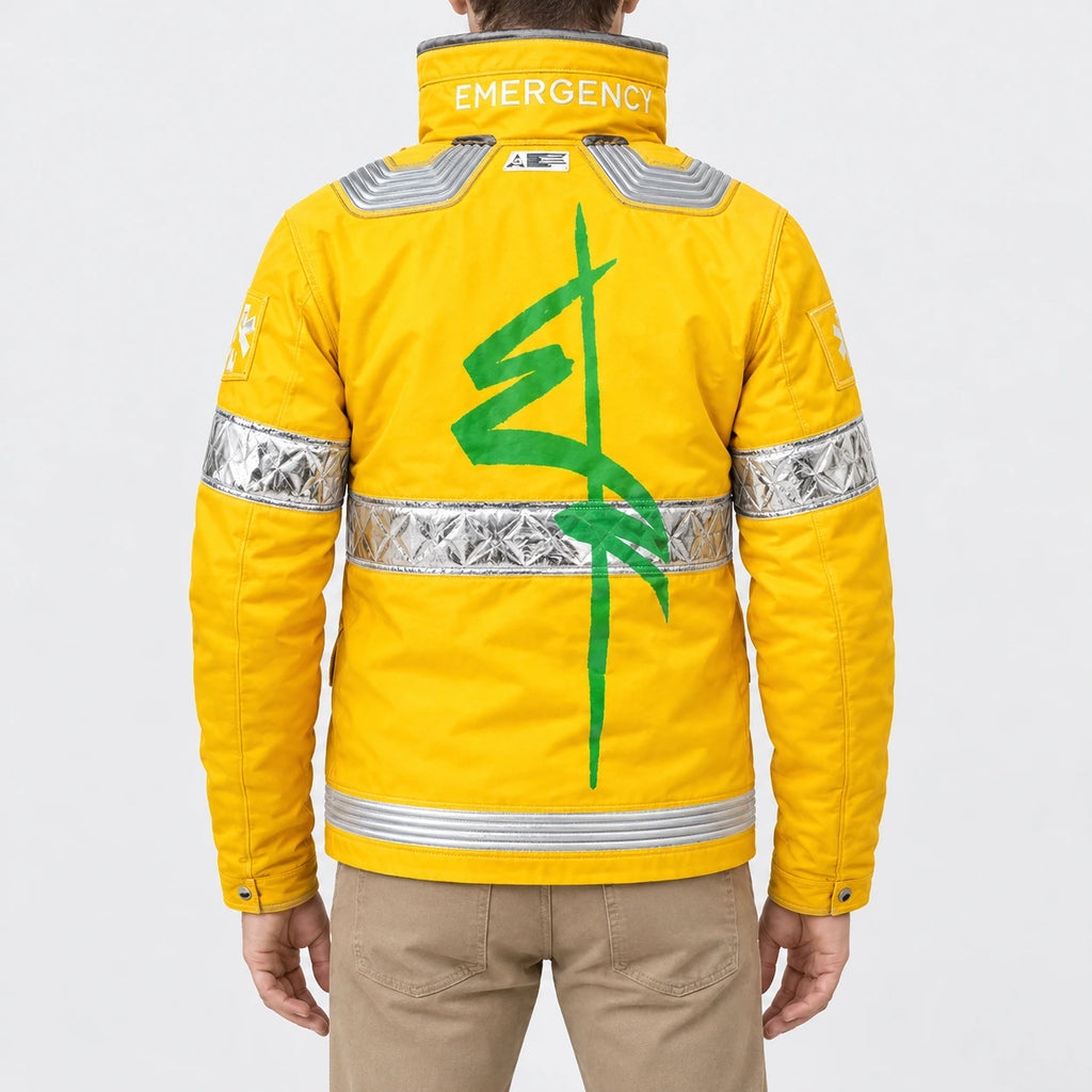 Yellow Cyberpunk 2077 Edgerunners David Martinez Yellow Jacket stand-up collar