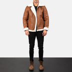 Francis B-3 Black Leather Bomber Jacket