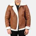 Francis B-3 Black Leather Bomber Jacket