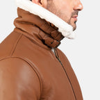 Francis B-3 Black Leather Bomber Jacket