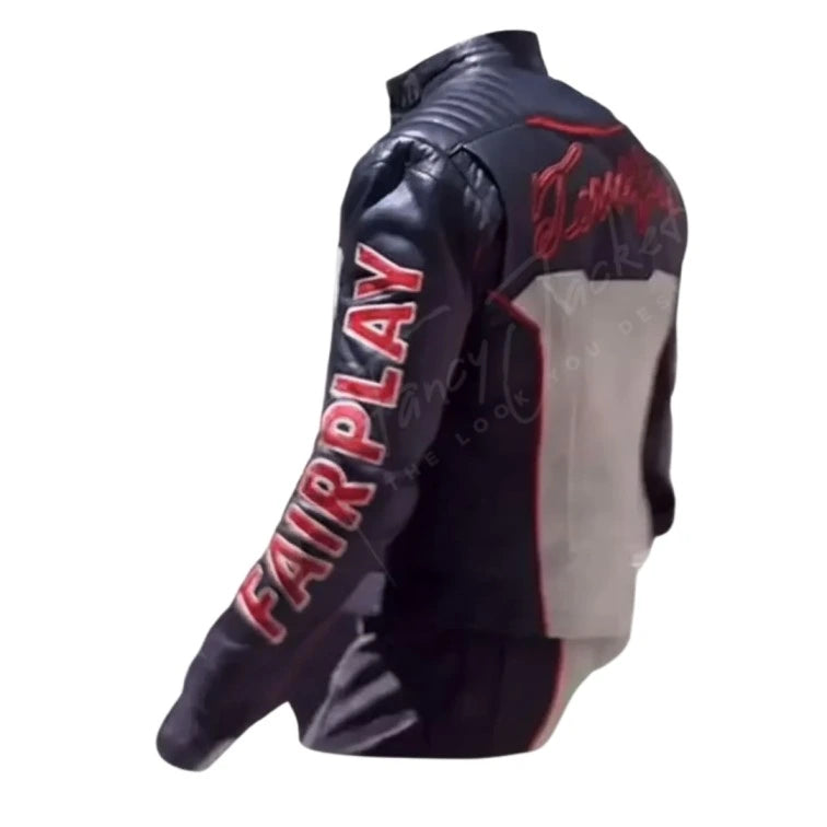 Fair Play Black Mr Terrific Leather Jacket Men