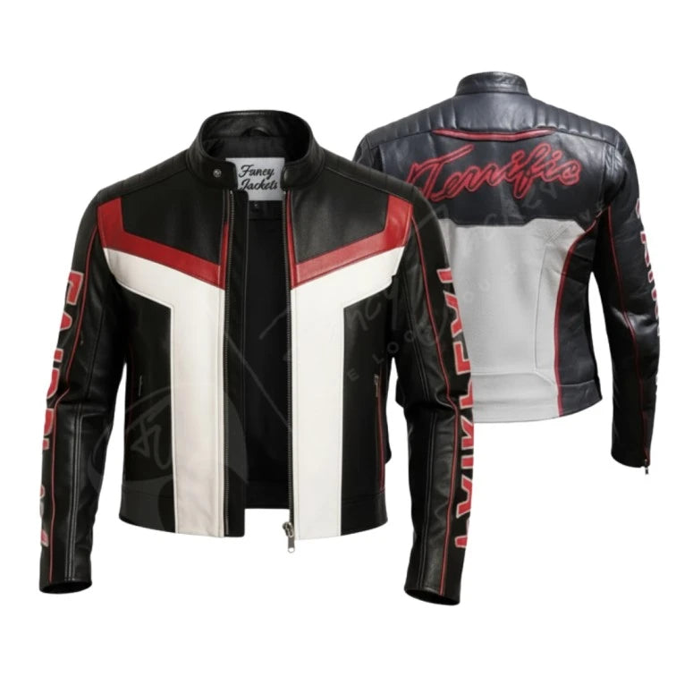 Fair Play Black Mr Terrific Leather Jacket Men
