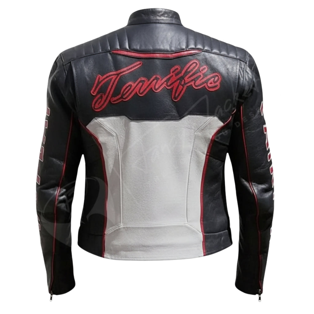 Fair Play Black Mr Terrific Leather Jacket Men