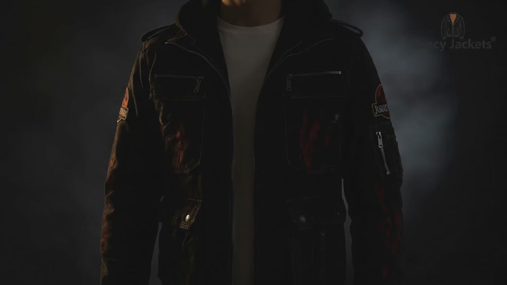 Jurassic Park Distressed Dark Brown Real Leather Jacket