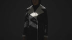 Alina Women's Long Shearling Leather Coat with Fur Collar