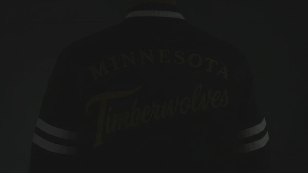 Women’s Satin Full-Snap Varsity Jacket with Striped Rib Trim