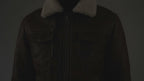 Fiona Women's Hooded Shearling Leather Jacket with Fur Trim