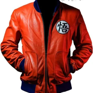 Goku Kakarot Super Saiyan Orange Leather Jacket