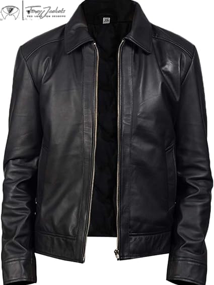 Black Tarnitoo Mens Fashion Leather Jacket for men