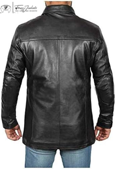 Bristol Genuine Leather Lambskin Black Leather Coat
