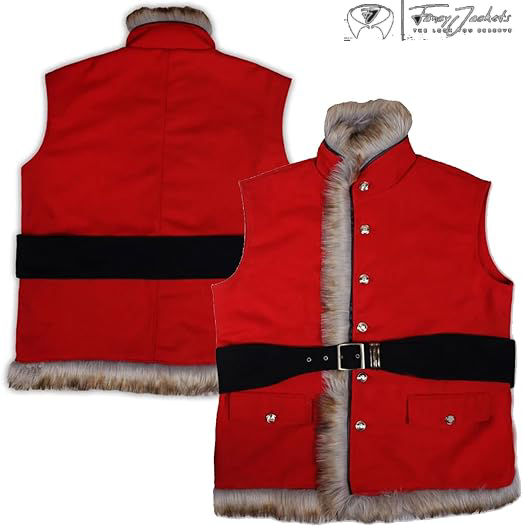 Stylish Santa Red Vest for Men's Festive Attire