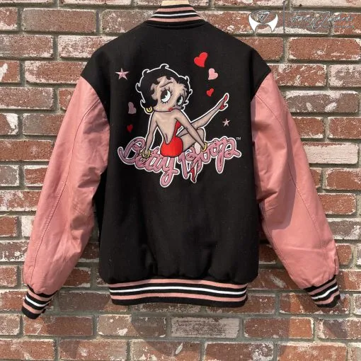 Betty Boop Pink Varsity Jacket