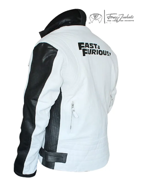 Vin Diesel White Leather Jacket