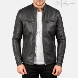 Ionic-Black-Real-Leather-Biker-Jacket