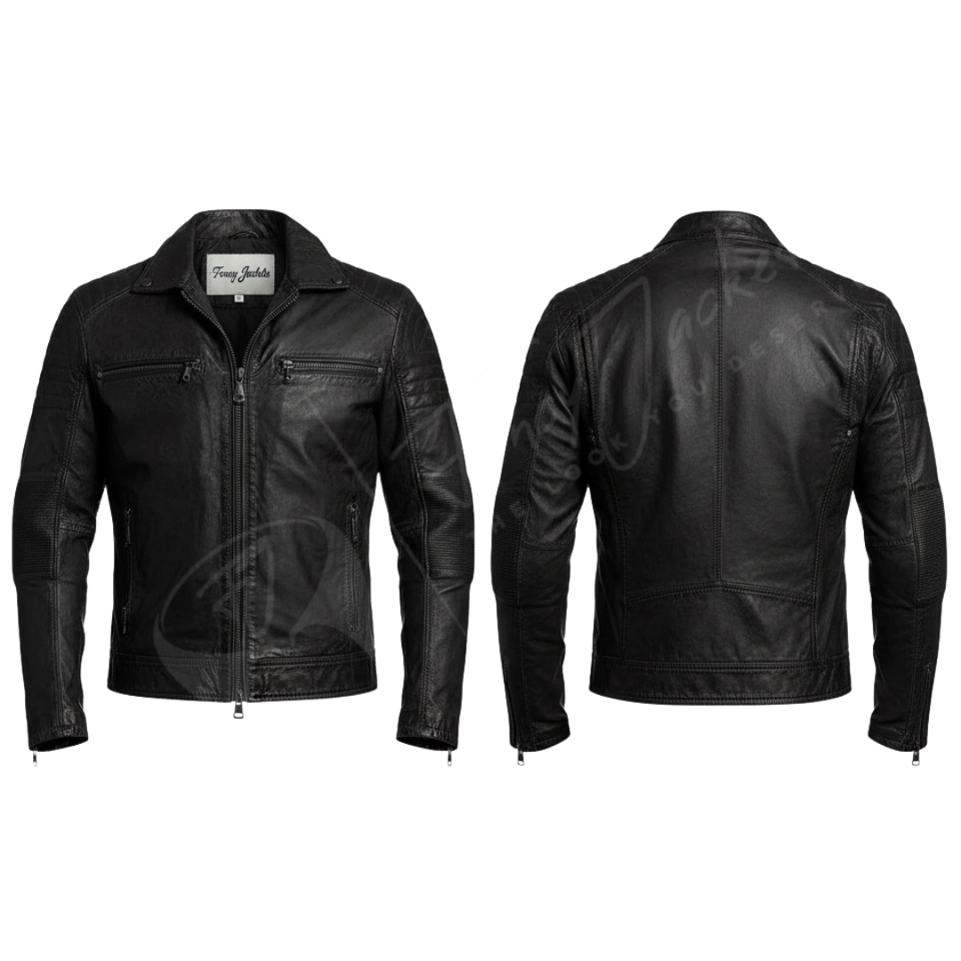Men’s Slim Fit Cafe Racer Jacket