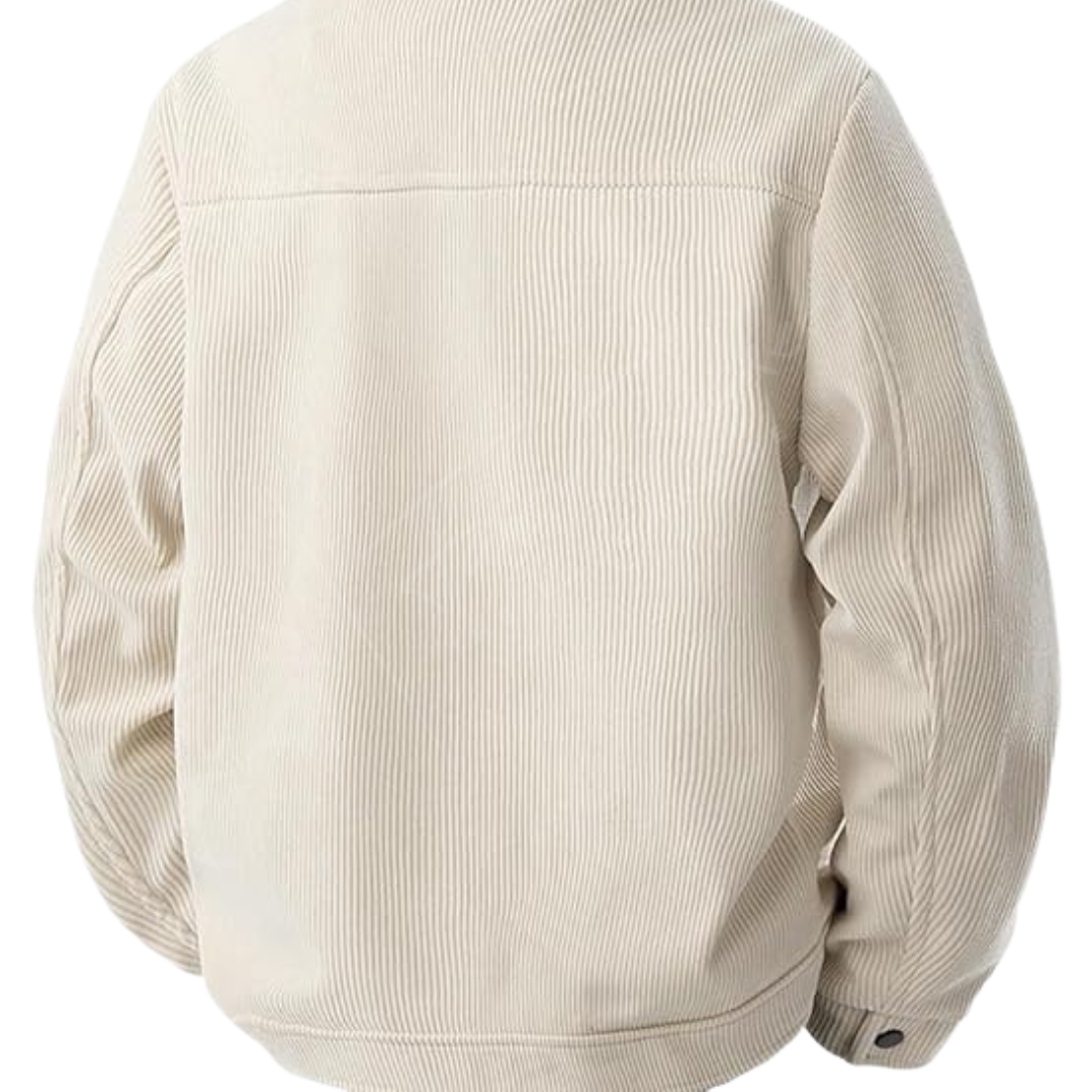 White cotton trucker jacket for men